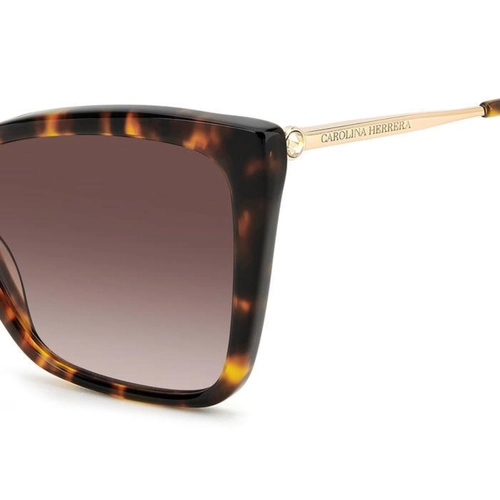 Óculos de Sol Carolina Herrera HER 0180/S 2IK 57HA S Acetato Marrom Mesclado com lentes na cor Marrom Degradê