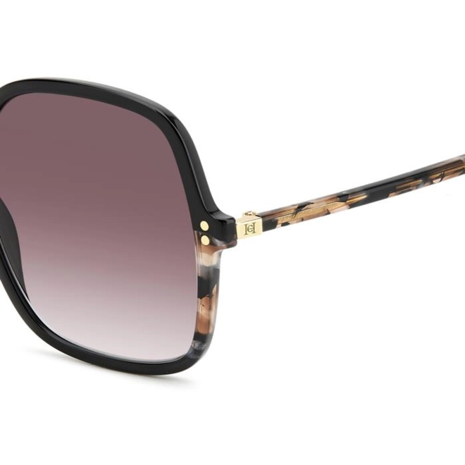 Óculos de Sol Carolina Herrera HER 0244/S WR7 563X S Acetato Preto Mesclado com lentes na cor Bordô Degradê 4