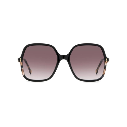 Óculos de Sol Carolina Herrera HER 0244/S WR7 563X S Acetato Preto Mesclado com lentes na cor Bordô Degradê