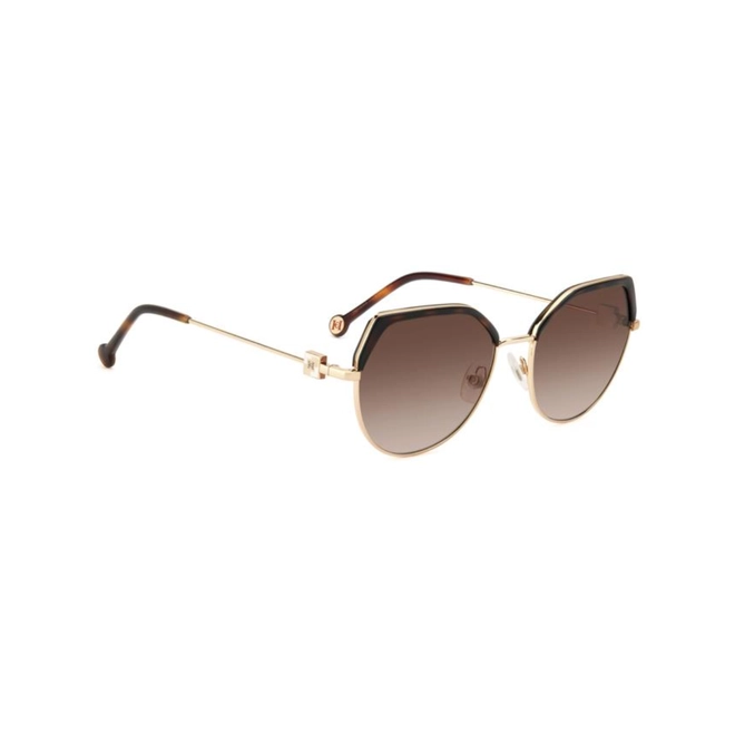 Óculos de Sol Carolina Herrera HER 0238/S LVL 56HA S Metal Dourado e Marrom Mesclado com lentes na cor Marrom Degradê 3