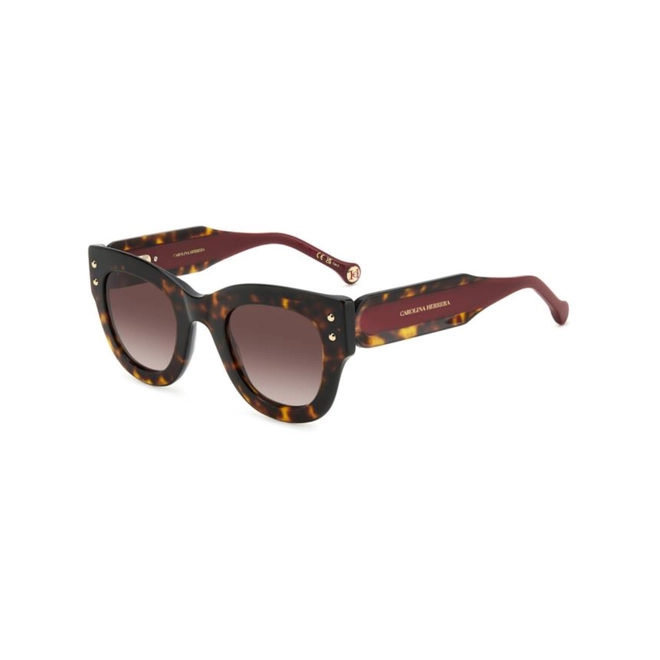 Óculos de Sol Caroline Herrera HER 0222/S O63 47HA S Acetato Vermelho Mesclado com lentes na cor Marrom Degradê 1
