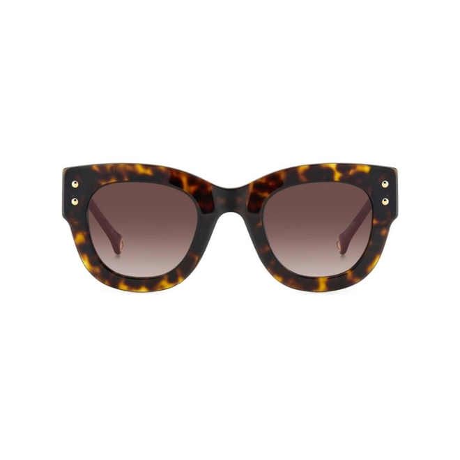 Óculos de Sol Caroline Herrera HER 0222/S O63 47HA S Acetato Vermelho Mesclado com lentes na cor Marrom Degradê 2