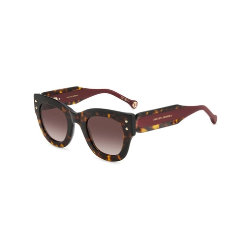 Óculos de Sol Caroline Herrera HER 0222/S O63 47HA S Acetato Vermelho Mesclado com lentes na cor Marrom Degradê