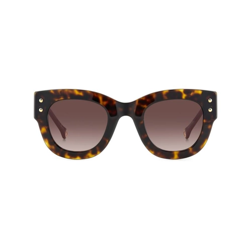 Óculos de Sol Caroline Herrera HER 0222/S O63 47HA S Acetato Vermelho Mesclado com lentes na cor Marrom Degradê
