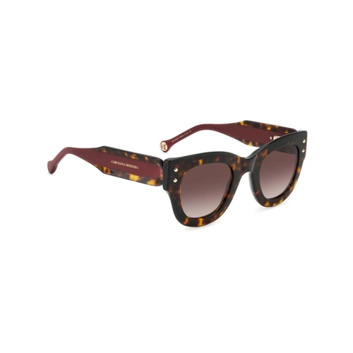 Óculos de Sol Caroline Herrera HER 0222/S O63 47HA S Acetato Vermelho Mesclado com lentes na cor Marrom Degradê