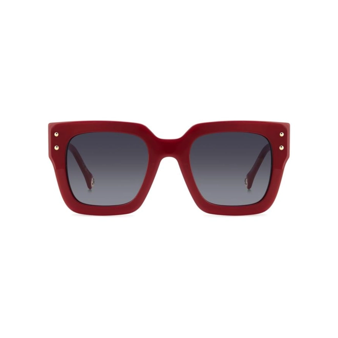 Óculos de Sol Carolina Herrera HER 0255/S C9A 519O S Acetato Vermelho com lentes na cor Cinza Degradê 2