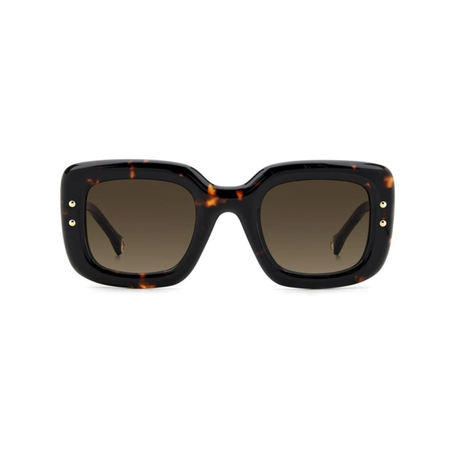 Óculos de Sol Caroline Herrera HER 0313/S 086 49HA S Acetato Preto Mesclado com lentes na cor Marrom Degradê 2