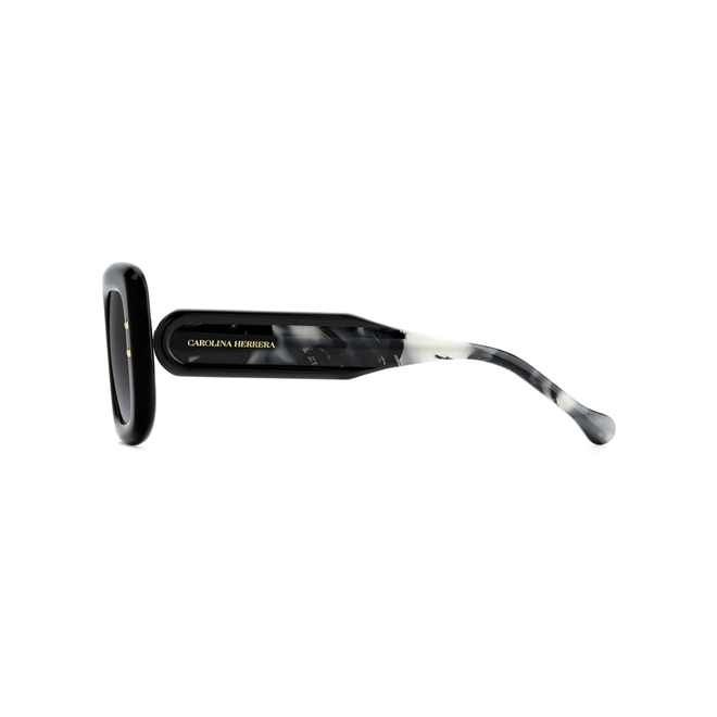 Óculos de Sol Carolina Herrera HER 0313/S 807 499O S Acetato Preto com lentes na cor Cinza Degradê 4