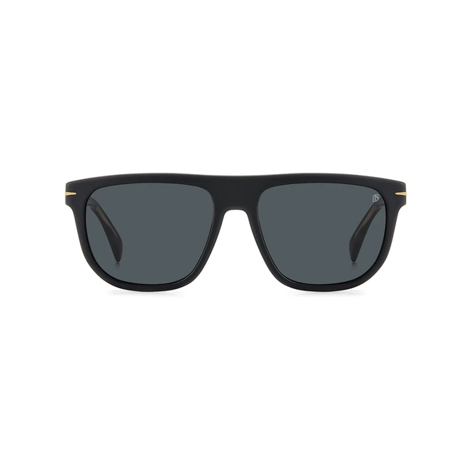 Óculos de Sol David Beckham DB 7111/S I46 56IR S Acetato Preto Fosco com lentes na cor Cinza 2