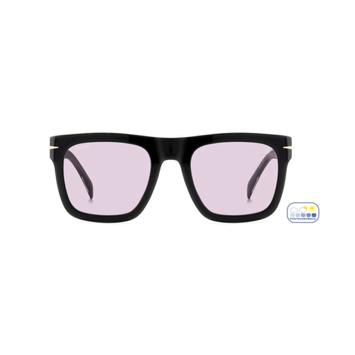 Óculos de Sol David Beckham DB 7000/S FLAT 807 54KE S Acetato Preto com lentes na cor Violeta Degradê