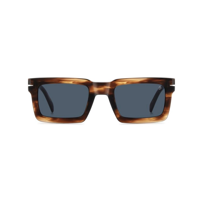 Óculos de Sol David Beckham DB 7126/S EX4 51KU S Acetato Marrom Mesclado com lentes na cor Azul 2