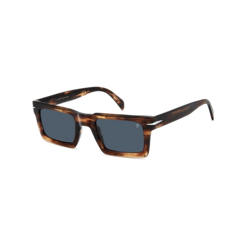 Óculos de Sol David Beckham DB 7126/S EX4 51KU S Acetato Marrom Mesclado com lentes na cor Azul