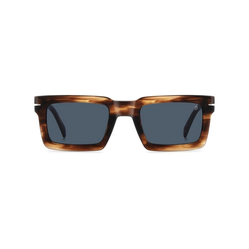 Óculos de Sol David Beckham DB 7126/S EX4 51KU S Acetato Marrom Mesclado com lentes na cor Azul
