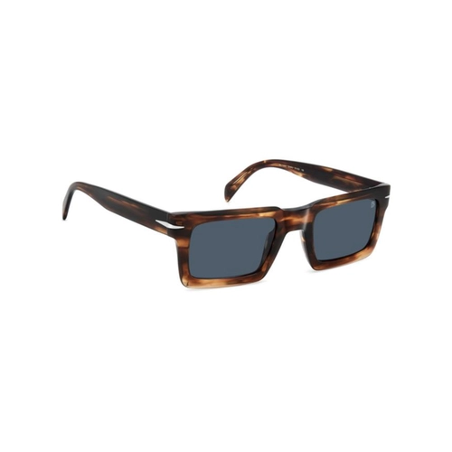 Óculos de Sol David Beckham DB 7126/S EX4 51KU S Acetato Marrom Mesclado com lentes na cor Azul