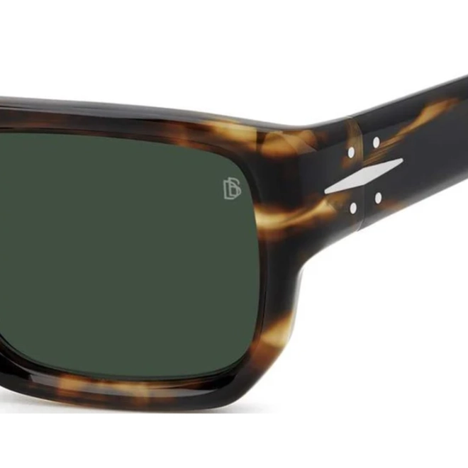 Óculos de Sol David Beckham DB 7132/S WR9 56QT S Acetato Marrom Mesclado com lentes na cor Verde 4