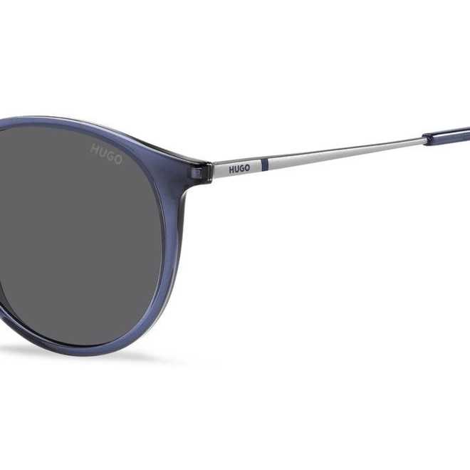 Óculos de Sol Hugo Boss HG 1286/S B88 51IR Acetato Azul Escuro com lentes na cor Cinza 4