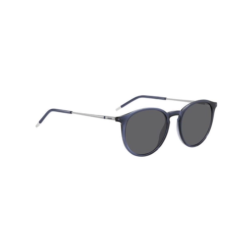 Óculos de Sol Hugo Boss HG 1286/S B88 51IR Acetato Azul Escuro com lentes na cor Cinza