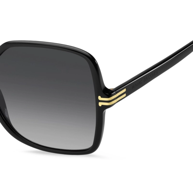 Óculos de Sol Marc Jacobs MJ 1105/S 807 579O S Acetato Preto com lentes na cor Cinza Degradê 4