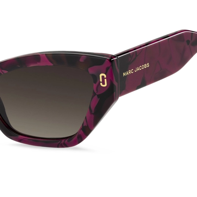 Óculos de Sol Marc Jacobs MJ 1117/S I34 54HA S Acetato Roxo Mesclado com lentes na cor Marrom Degradê 4