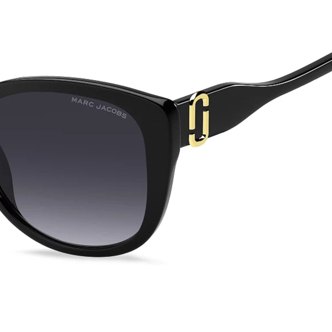 Óculos de Sol Marc Jacobs MARC 797/S 807 5790 S Acetato Preto com lentes na cor Cinza 4