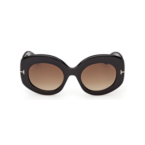 Óculos de Sol Tom Ford - FT1346_5101F Acetato Preto com lentes na cor Marrom Mesclado