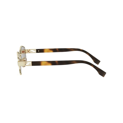 Óculos de Sol Fendi FE40216U_5630E Metal Dourado com lentes na cor Marrom