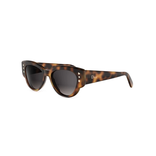 Óculos de Sol Christian Dior DiorLuckyCharms B1I CD40256I_5353B Acetato Marrom Mesclado com lentes na cor Cinza Degradê
