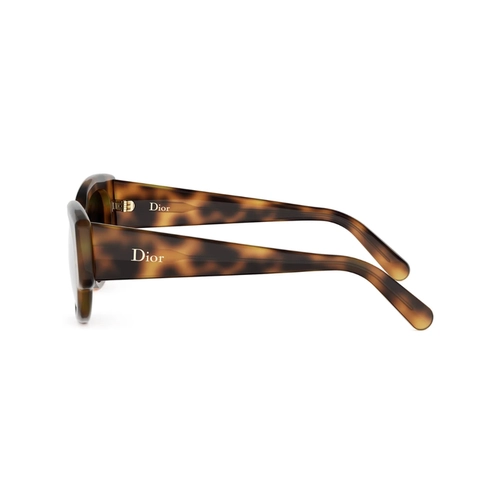 Óculos de Sol Christian Dior DiorLuckyCharms B1I CD40256I_5353B Acetato Marrom Mesclado com lentes na cor Cinza Degradê