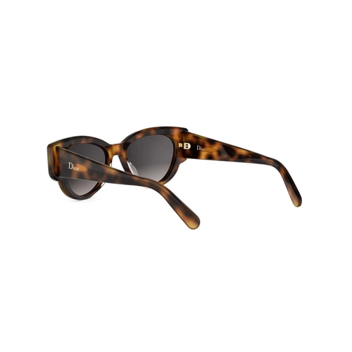 Óculos de Sol Christian Dior DiorLuckyCharms B1I CD40256I_5353B Acetato Marrom Mesclado com lentes na cor Cinza Degradê
