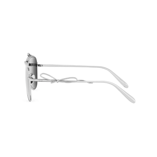 Óculos de Sol Christian Dior Dior Bow A1U CD40282U_5616C Metal Prateado com lentes na cor Cinza