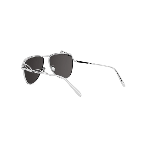Óculos de Sol Christian Dior Dior Bow A1U CD40282U_5616C Metal Prateado com lentes na cor Cinza