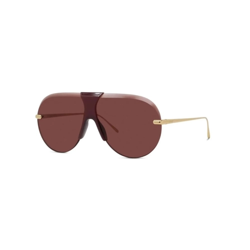 Óculos de Sol Loewe LW40192U_0030S Metal Dourado com lentes na cor Bordô