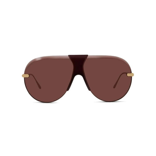 Óculos de Sol Loewe LW40192U_0030S Metal Dourado com lentes na cor Bordô
