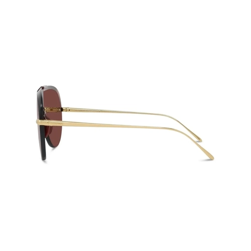 Óculos de Sol Loewe LW40192U_0030S Metal Dourado com lentes na cor Bordô