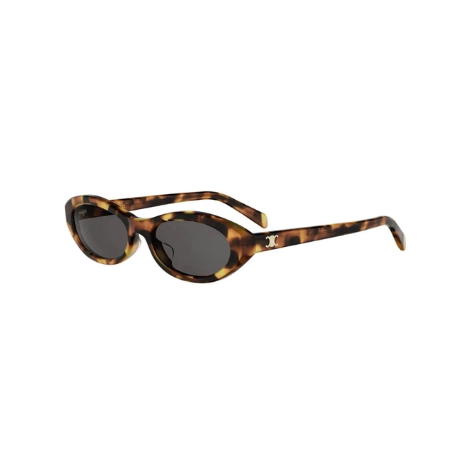 Óculos de Sol Celine Triomphe CL40353U_5453A Acetato Marrom Mesclado com lentes na cor Cinza 1