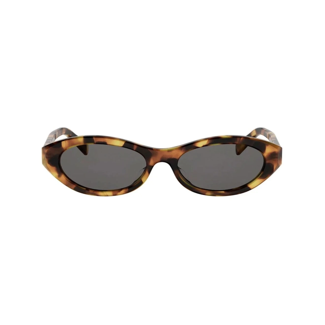 Óculos de Sol Celine Triomphe CL40353U_5453A Acetato Marrom Mesclado com lentes na cor Cinza 2