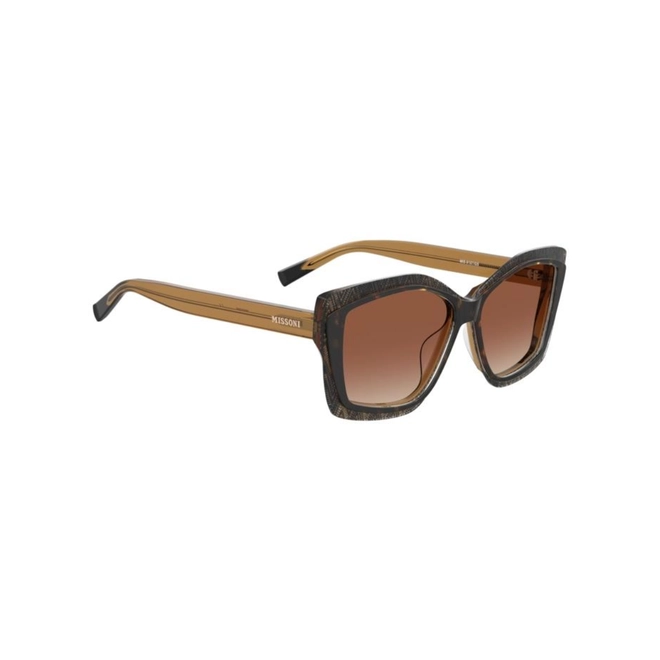 Óculos de Sol Missoni MIS 0187/G/S VH8 58HA S Acetato Preto Mesclado com lentes na cor Marrom Degradê 3