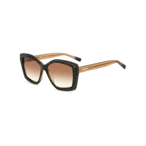 Óculos de Sol Missoni MIS 0187/G/S VH8 58HA S Acetato Preto Mesclado com lentes na cor Marrom Degradê