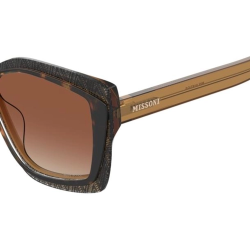 Óculos de Sol Missoni MIS 0187/G/S VH8 58HA S Acetato Preto Mesclado com lentes na cor Marrom Degradê