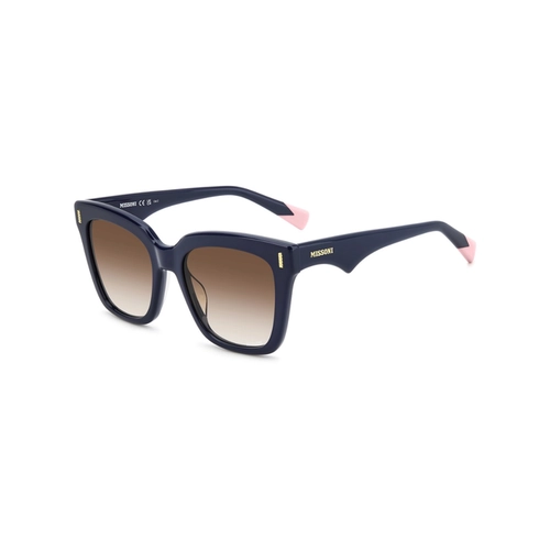 Óculos de Sol Missoni MIS 0206/G/S PJP 53HA Acetato Azul com lentes na cor Marrom Degradê