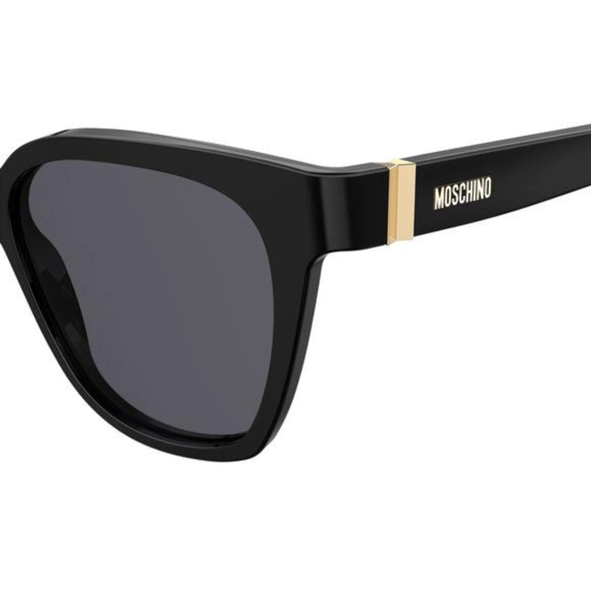 Óculos de Sol Moschino MOS066/S 807 55IR S Acetato Preto com lentes na cor Cinza 4
