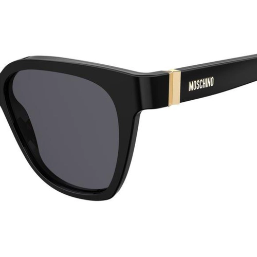 Óculos de Sol Moschino MOS066/S 807 55IR S Acetato Preto com lentes na cor Cinza
