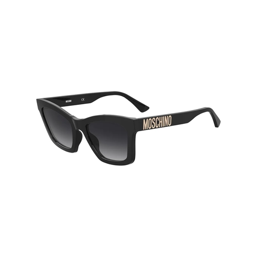 Óculos de Sol Moschino MOS156/S 807 549O S Acetato Preto com lentes na cor Cinza Degradê