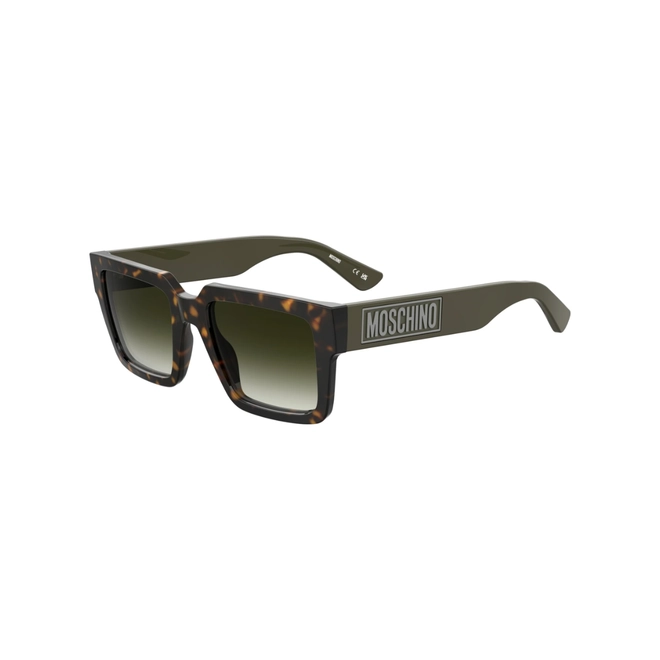 Óculos de Sol Moschino MOS175/S 086 559K S Acetato Marrom Mesclado com lentes na cor Verde Degradê 1