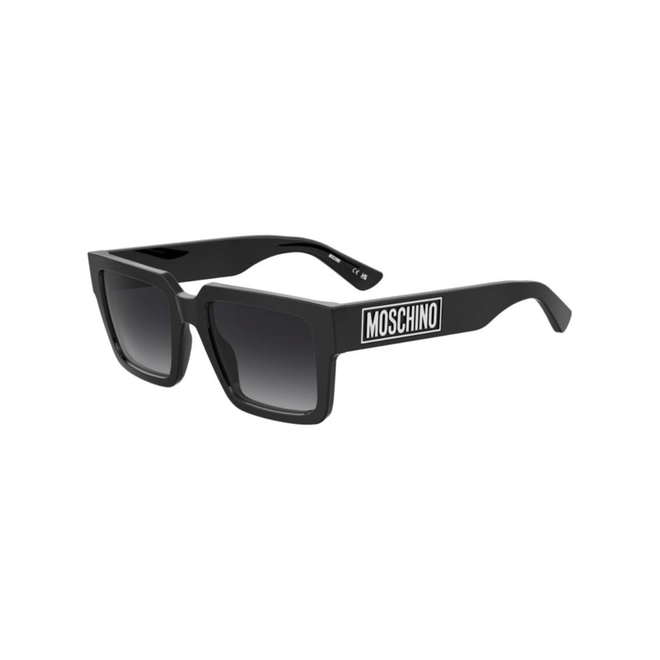 Óculos de Sol Moschino MOS175/S 807 559O S Acetato Preto com lentes na cor Cinza Degradê 1