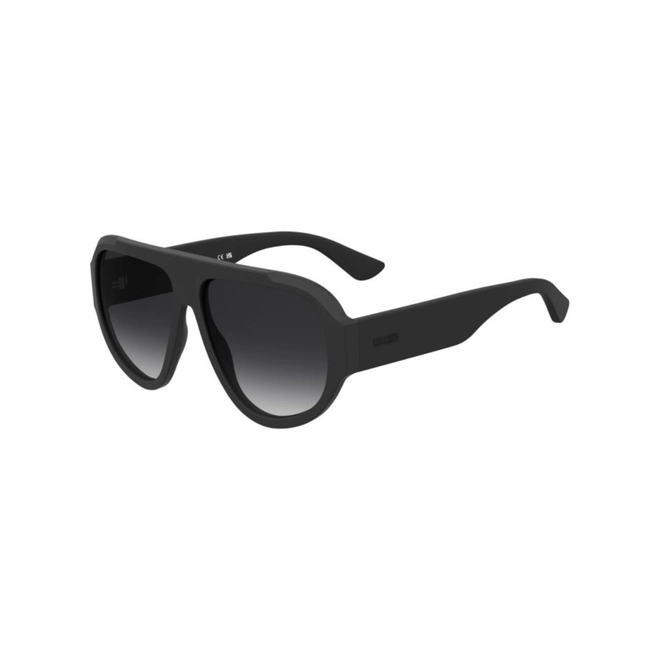 Óculos de Sol Moschino MOS183/S 003 619O S Acetato Preto Fosco com lentes na cor Cinza Degradê 1