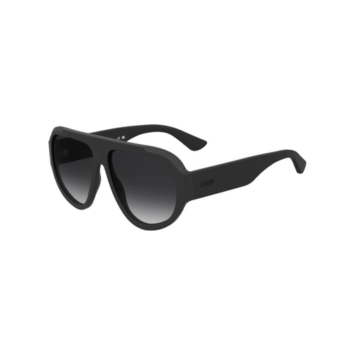 Óculos de Sol Moschino MOS183/S 003 619O S Acetato Preto Fosco com lentes na cor Cinza Degradê