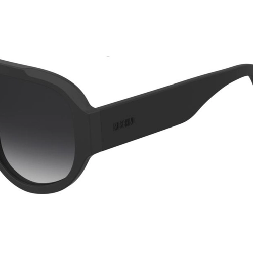 Óculos de Sol Moschino MOS183/S 003 619O S Acetato Preto Fosco com lentes na cor Cinza Degradê