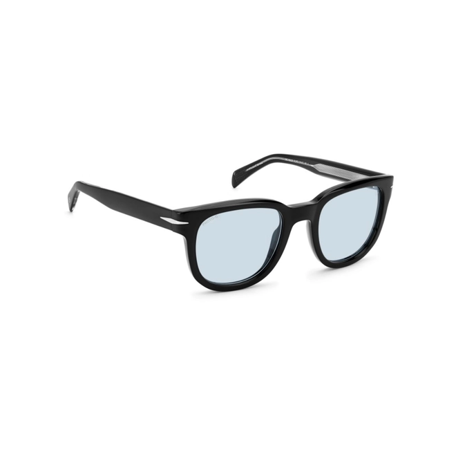 Óculos de Sol David Beckham DB 7092/S 7C5 51QZ S Acetato Preto com lentes na cor Azul Fotocromático 3