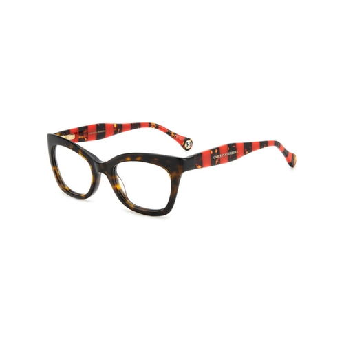 Óculos de Grau Carolina Herrera HER 0089 O63 5020 R Acetato Marrom Mesclado e Vermelho